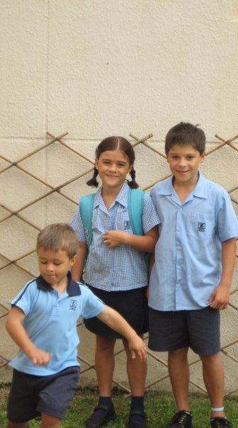first day of school with siblings