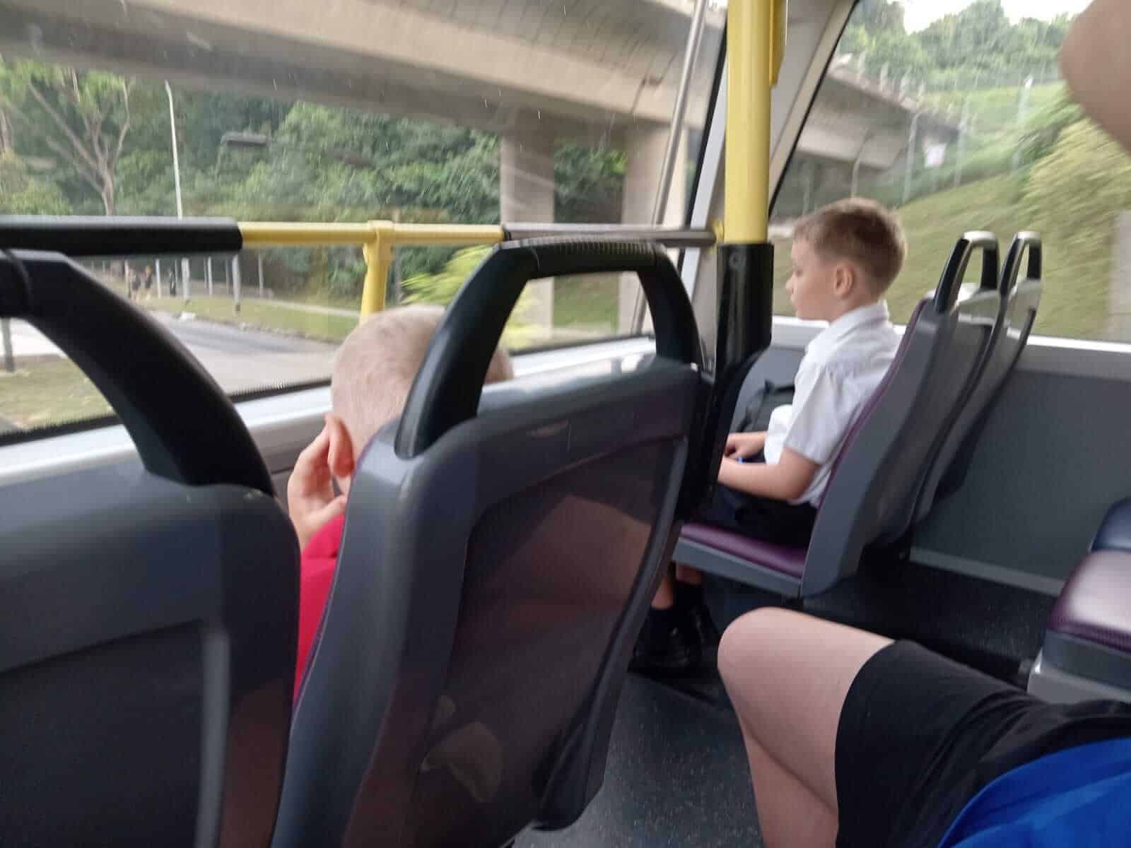 temper tantrums on a bus