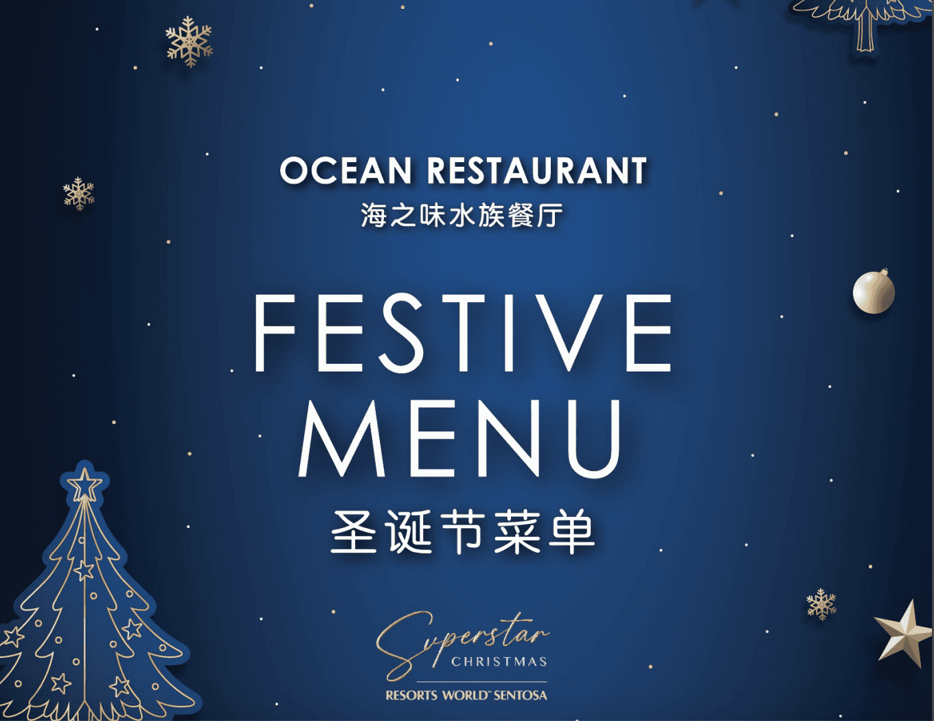 Ocean restaurant festive menu